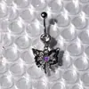 Piercing de umbigo borboleta nicho anel de umbigo hot girl aço inoxidável cravejado com zircônia piercing de umbigo venda quente transfronteiriça piercing corporal