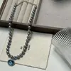 Conjunto de Collar y Pendientes de Cristal Azul Perla Gris de Socialité Francesa Moda Elegante Estilo Pequeño Aroma Joyería de Alta Gama para Mujeres