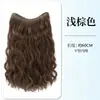 Postizo de pelo ondulado de agua, pelo largo para mujer, de una pieza, simulación sin costuras, invisible, para aumentar el cabello, ambiente de otoño e invierno, postizo rizado