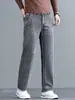 Jeans masculino novo estilo para atacado de primavera e outono, marca de alta qualidade da moda, perna larga solta, calça masculina reta versátil da nova moda