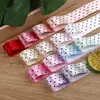 Cinta de Poliéster de Lunares de una Cara Lazo Hecho a Mano para DIY Accesorios para el Cabello Tocado Cinta para Envoltura de Regalos y Flores