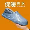 Pantuflas de algodón para mujer para el invierno de 2026, nuevo estilo casero para interior con talón cubierto, impermeables, cálidas, pantuflas forradas de felpa para hombre en invierno