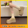 Zapatos tipo Birkenstock de Moda Coreana con Suela Gruesa y Velcro 2026 Primavera Nuevos Versátiles Casuales Cómodos Mocasines de Moda