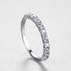 Anillo de Plata Esterlina S925 para Mujer Estilo Coreano Moderno Simple con Incrustaciones de Diamantes Anillo de Dedo Diseño Nicho Ins Apilable Joyería de Mano