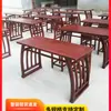 Nuevo Estilo Chino Madera Maciza Mesa de Aprendizaje Chino Mesa de Silla Mesas y Sillas para Clase de Entrenamiento Jardín de Infancia Mesa Antigua de Caligrafía y Pintura Mesa de Caligrafía para Estudiantes