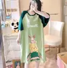 Pijamas para Mulheres, Camisolas de Verão, Roupas Fofas de Estudante Estilo Coreano, Roupas Doces de Casa com Desenho Animado, Camisolas de Verão para Meninas para Usar Fora