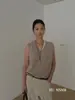 Guangzhou Trece Líneas HUMSMR 2026 Otoño Nueva Llegada Chaleco de Punto Oversize Cuello en V 100% Lana G2126