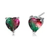 Pendientes pendientes oro rosa Esmeralda Roja piedra turmalina amor pendientes de piedra joyería europea y americana una generación de cabello