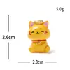 Micro-paisagem criativa fofo animal de estimação amarelo gato da sorte estatueta DIY acessório de decoração ornamento mini de mesa