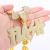 Venda Quente Transfronteiriça Cool Super Flash Cheio de Diamante FLASH Letra Moda Criativa Cravejado de Diamante Corrente Cubana Raio Hip-hop Pingente