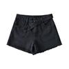 My858-25 Primavera Nuevo Estilo Europeo y Americano Sexy Pantalones Cortos Casuales de Cintura Alta Pantalones Cortos de Mezclilla Rectos No Elásticos