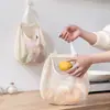 Bolsas Colgantes para Frutas y Verduras para Cocina del Hogar, Almacenamiento Montado en la Pared, Bolsas de Malla para Ajo, Cebolla, Jengibre, Pimiento, Bolsas de Almacenamiento Multifuncionales