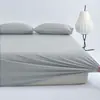 Sábana bajera refrescante, funda de colchón de seda helada, tejido de nailon-spandex, 175 g/m², protector de colchón, color sólido, diseño simple, deep sleep pro
