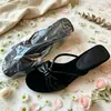 Sandálias Slip-On Plissadas Suaves Estilo Coreano para Mulheres, Cor Café Retrô, Tiras Finas, Salto Baixo Plataforma, Adequadas para o Trabalho, Efeito Emagrecedor, Uso ao Ar Livre, Estilo Meia-Chinelinho
