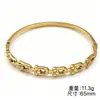Pulsera de Acero de Titanio Chapada en Oro con Cruz para Mujer Multicolor de Alta Gama Cadena de Eslabones Doble Fila Completamente Diamantada Pulsera de Joyería de Mano al por Mayor de Fábrica