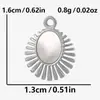 Acero Inoxidable 304 Europeo y Americano Sol Incrustado Abalón Natural Concha Blanca Colgante Accesorios para Joyería DIY Accesorios de Colgante con Textura