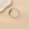 Pulsera de Piedras Preciosas de Piedra Lunar y Aguamarina Nueva Colección Primavera/Verano Pulsera de Cristal para Mujer Directo de Fábrica