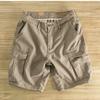 Shorts de Trabajo Verde Militar para Hombre Verano Estilo Japonés Retro Moderno Marca Moda Pantalones Medianos Sueltos Rectos Casuales Pantalones Medios