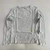 Camiseta de manga larga con cuello redondo y dobladillo relajado para otoño, camisa básica versátil de ajuste ceñido para mujer en color liso, top básico
