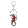 Llavero Colgante de Serpiente Creativo Retro Personalizado para Hombres Europeos y Americanos Colgante de Llavero de Coche de Moda de Aleación con Pedrería