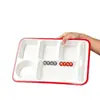 Bandeja de comida rápida para cocina comunitaria, bandeja dividida de melamina, bandeja para compartir comidas, comedor comercial, fábrica, escuela, bandeja de pesaje de autoservicio de cadena