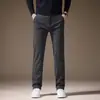 Pantalones casuales populares para hombre, de alta gama, sin arrugas, elasticidad en cuatro direcciones, corte ajustado, pierna recta, pantalones de vestir