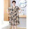 Vestido de Verano para Mamá 2025 Nuevo Vestido Midi de Talla Grande Moda para Mujeres de Mediana Edad y Mayores Vestido Largo de Cintura de Manga Corta