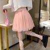 Falda plisada de nuevo estilo, falda de línea A adelgazante, falda versátil elegante de malla de cintura alta de ajuste ceñido para mujer de primavera y verano