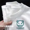 Camiseta Unisex de Algodón Puro Pesado Cuello Redondo Manga Corta Estilo Chino Verano Tendencia Capa Base Ins Camiseta Manga Corta