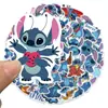 50 pegatinas de Stitch más vendidas para diario de mano, decoración DIY para escritorio, funda de teléfono móvil, vaso de agua, computadora, refrigerador, pegatinas impermeables