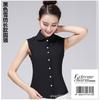 Camisa de gola falsa de chiffon estilo coreano para outono e inverno, camisa de gola alta com gola falsa feminina, suéter decorativo preto e branco com gola falsa