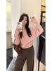 Suéter de punto Andi Velvet Estilo Pura Pasión de un Hombro Descubierto para Mujer en Otoño de Gama Alta Tejido Perezoso Prenda Interior