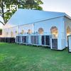 Alquiler de carpa de boda estilo europeo Liri de aleación de aluminio y PVC para salón de banquetes de fiesta con piso de iluminación