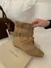 Botines de Tobillo con Hebilla Estilo Coreano Punta Fina Tacón Grueso para Mujer Moda Otoño 2026 Tendencia Nuevo Estilo Individual Nicho Botines de Tobillo
