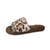 Comércio Exterior Transfronteiriço Outono e Inverno Novo Estilo Retro Europeu e Americano Estampa de Leopardo Chinelos Femininos de Casa Chinelos de Pelo Quentes Atacado