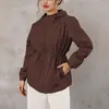 Chamarra cortavientos con capucha ajustada y estilizada de estilo coreano para mujer, nueva para Primavera/Otoño 2026, top casual versátil, moderno