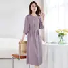 Vestido de Seda Jacquard Crepe 2025 Primavera/Verão Novo Modelo Hangzhou Alto Padrão Luxo Leve Seda de Amora Vestido de Comprimento Médio