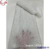 Vestido de tela de encaje bordado denso con lentejuelas y cuentas de burbujas retro francesas, regalo, ropa, malla bordada al por mayor