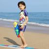 Nueva Moda de Natación Infantil Dibujos Animados Impresos de Coches Protector Solar Dividido Pequeño, Mediano y Grande Traje de Baño Siaman Infantil de Secado Rápido