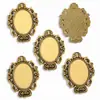 Acessórios de Joias de Liga DIY Pedra do Tempo Base Oval Pulseira Chaveiro Pingente Decorativo C114