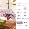Kit de material DIY para filhote de casca de fruta natural, chaveiro de boneca de vagem de feijão colorido semiacabado, pingente de bolsa