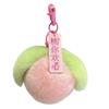 [Little Peach] Bolso con colgante de pelo de melocotón rojo de Internet, linda bola de pelo colgante, llavero con forma de corazón de melocotón y pelo de conejo.