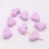 DIY Agujero Vertical Cuentas Sueltas Accesorios de Joyería Corazón Colorido Cuentas Corazón Melocotón Cadena para Móvil Hecha a Mano Llavero Material para Cortina de Cuentas