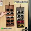 Cordón de Cuero Retro para Gafas de Sol Bolsa Uso en Casa Gran Capacidad Montado en Pared Bolsa de Almacenamiento para Gafas Bolsa de Almacenamiento para Exhibición de Gafas de Sol