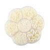 Joyería de Semícírculo Oro Plata Perla Imitación con Diamantes Oro Plata Hecho a Mano DIY Cuentas Planas Accesorios para Carcasa de Teléfono Móvil