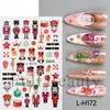 Adesivos de Unha Novos Transfronteiriços Desenhos Animados de Natal Quebra-Nozes Árvore de Natal Glitter Papai Noel Adesivos de Unha