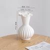 Shumen Blanco Nórdico Simple Moderno Cerámico Decorativo Flores Secas Florero Arreglo Floral Sala de Estar Adornos de Mesa de Comedor Juego de Flores