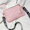 Bolsa bordada com padrão V 2022, bolsa de comércio exterior feminina, bolsa de ombro personalizada, bolsa transversal feminina fresca e doce