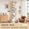 Estantería de madera maciza, estante de almacenamiento de pie, armario de almacenamiento de pared, estantería para libros ilustrados infantiles, pequeña estantería de esquina, estantería estrecha de almacenamiento