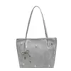 Bolso Tote con Lazo para Mujer 2024 Nueva Moda Simple Casual Gran Capacidad Bolso de Hombro Único para el Trabajo y el Trayecto Bolso de Mujer